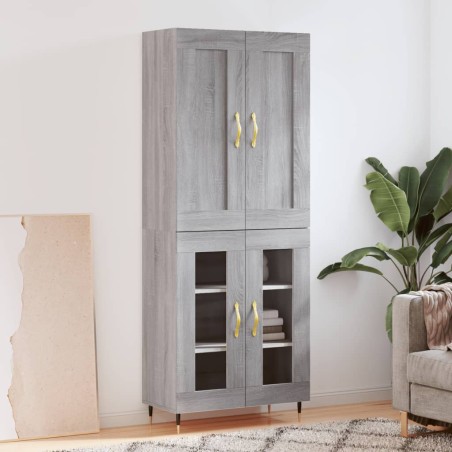 vidaXL Highboard Grau Sonoma 69,5x34x180 cm Holzwerkstoff