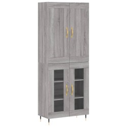 vidaXL Highboard Grau Sonoma 69,5x34x180 cm Holzwerkstoff