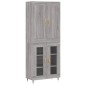 vidaXL Highboard Grau Sonoma 69,5x34x180 cm Holzwerkstoff vidaXL Highboard Grau Sonoma 69,5x34x180 cm Holzwerkstoff