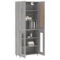 vidaXL Highboard Grau Sonoma 69,5x34x180 cm Holzwerkstoff vidaXL Highboard Grau Sonoma 69,5x34x180 cm Holzwerkstoff