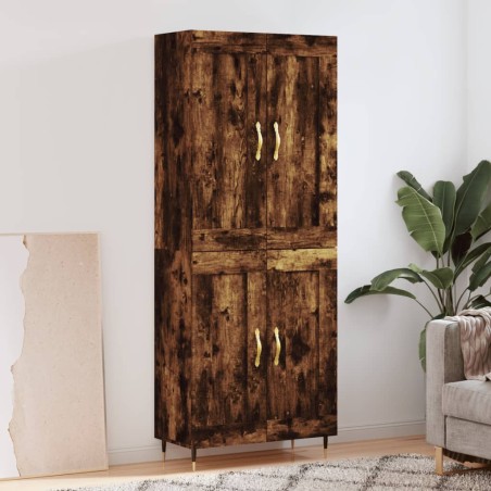 vidaXL Highboard Räuchereiche 69,5x34x180 cm Holzwerkstoff