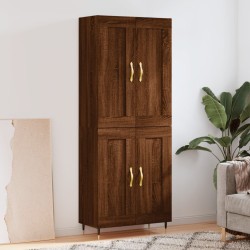 vidaXL Highboard Braun Eichen-Optik 69,5x34x180 cm Holzwerkstoff