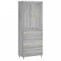 vidaXL Highboard Grau Sonoma 69,5x34x180 cm Holzwerkstoff vidaXL Highboard Grau Sonoma 69,5x34x180 cm Holzwerkstoff