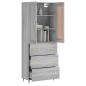 vidaXL Highboard Grau Sonoma 69,5x34x180 cm Holzwerkstoff vidaXL Highboard Grau Sonoma 69,5x34x180 cm Holzwerkstoff