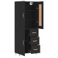 vidaXL Highboard Schwarz 69,5x34x180 cm Holzwerkstoff vidaXL Highboard Schwarz 69,5x34x180 cm Holzwerkstoff