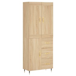 vidaXL Highboard Sonoma-Eiche 69,5x34x180 cm Holzwerkstoff