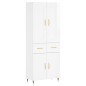 vidaXL Highboard Hochglanz-Weiß 69,5x34x180 cm Holzwerkstoff vidaXL Highboard Hochglanz-Weiß 69,5x34x180 cm Holzwerkstoff