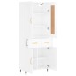 vidaXL Highboard Hochglanz-Weiß 69,5x34x180 cm Holzwerkstoff vidaXL Highboard Hochglanz-Weiß 69,5x34x180 cm Holzwerkstoff