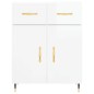 vidaXL Highboard Hochglanz-Weiß 69,5x34x180 cm Holzwerkstoff vidaXL Highboard Hochglanz-Weiß 69,5x34x180 cm Holzwerkstoff