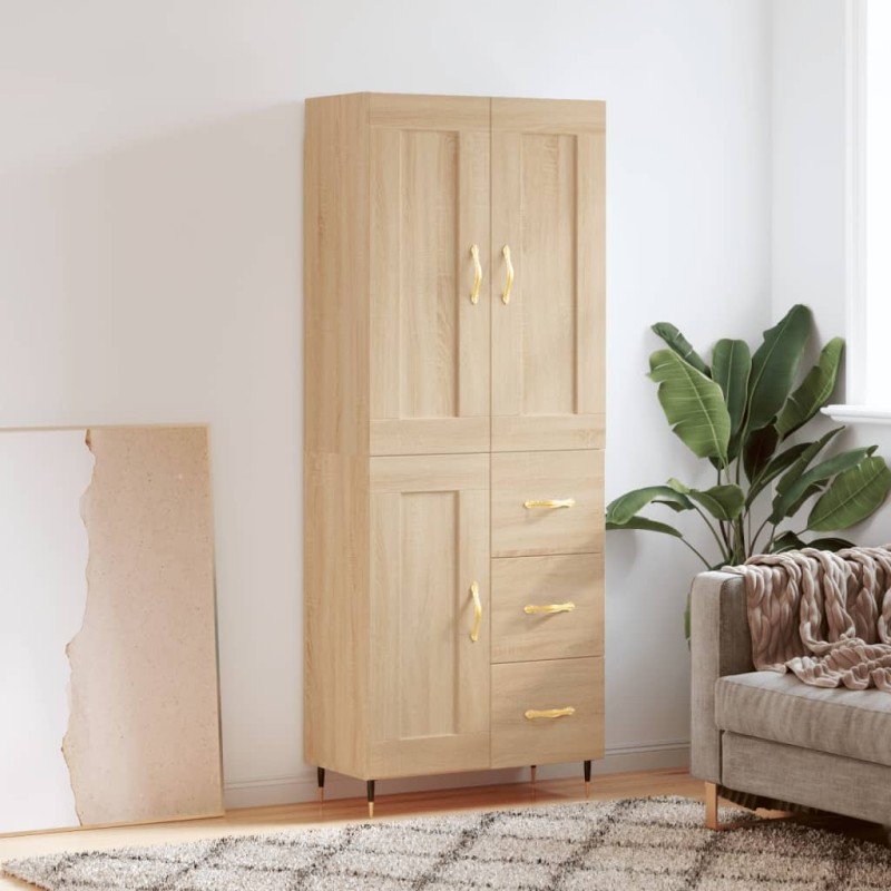 vidaXL Highboard Sonoma-Eiche 69,5x34x180 cm Holzwerkstoff vidaXL Highboard Sonoma-Eiche 69,5x34x180 cm Holzwerkstoff