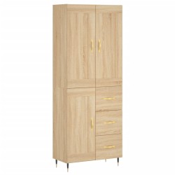 vidaXL Highboard Sonoma-Eiche 69,5x34x180 cm Holzwerkstoff