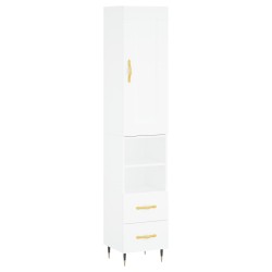 vidaXL Highboard Weiß 34,5x34x180 cm Holzwerkstoff