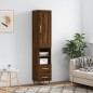 vidaXL Highboard Braun Eichen-Optik 34,5x34x180 cm Holzwerkstoff vidaXL Highboard Braun Eichen-Optik 34,5x34x180 cm Holzwerkstoff