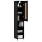 vidaXL Highboard Schwarz 34,5x34x180 cm Holzwerkstoff vidaXL Highboard Schwarz 34,5x34x180 cm Holzwerkstoff