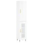 vidaXL Highboard Hochglanz-Weiß 34,5x34x180 cm Holzwerkstoff vidaXL Highboard Hochglanz-Weiß 34,5x34x180 cm Holzwerkstoff