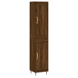 vidaXL Highboard Braun Eichen-Optik 34,5x34x180 cm Holzwerkstoff