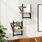 vidaXL Wandregale mit Stangen 2 Stk. Sonoma-Eiche 20x25x30 cm vidaXL Wandregale mit Stangen 2 Stk. Sonoma-Eiche 20x25x30 cm