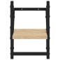 vidaXL Wandregale mit Stangen 2 Stk. Sonoma-Eiche 20x25x30 cm vidaXL Wandregale mit Stangen 2 Stk. Sonoma-Eiche 20x25x30 cm