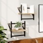vidaXL Wandregale mit Stangen 2 Stk. Sonoma-Eiche 30x25x30 cm vidaXL Wandregale mit Stangen 2 Stk. Sonoma-Eiche 30x25x30 cm