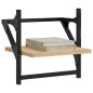 vidaXL Wandregale mit Stangen 2 Stk. Sonoma-Eiche 30x25x30 cm vidaXL Wandregale mit Stangen 2 Stk. Sonoma-Eiche 30x25x30 cm