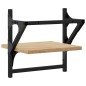 vidaXL Wandregale mit Stangen 2 Stk. Sonoma-Eiche 30x25x30 cm vidaXL Wandregale mit Stangen 2 Stk. Sonoma-Eiche 30x25x30 cm