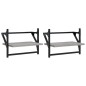 vidaXL Wandregale mit Stangen 2 Stk. Grau Sonoma 40x25x30 cm vidaXL Wandregale mit Stangen 2 Stk. Grau Sonoma 40x25x30 cm