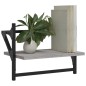 vidaXL Wandregale mit Stangen 2 Stk. Grau Sonoma 40x25x30 cm vidaXL Wandregale mit Stangen 2 Stk. Grau Sonoma 40x25x30 cm