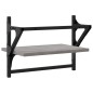 vidaXL Wandregale mit Stangen 2 Stk. Grau Sonoma 40x25x30 cm vidaXL Wandregale mit Stangen 2 Stk. Grau Sonoma 40x25x30 cm