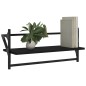 vidaXL Wandregale mit Stangen 2 Stk. Schwarz 65x25x30 cm vidaXL Wandregale mit Stangen 2 Stk. Schwarz 65x25x30 cm