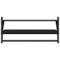 vidaXL Wandregale mit Stangen 2 Stk. Schwarz 65x25x30 cm vidaXL Wandregale mit Stangen 2 Stk. Schwarz 65x25x30 cm