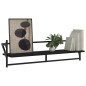 vidaXL Wandregale mit Stangen 2 Stk. Schwarz 100x25x30 cm vidaXL Wandregale mit Stangen 2 Stk. Schwarz 100x25x30 cm