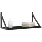 vidaXL Wandregale 2 Stk. Schwarz 60x25x25,5 cm Holzwerkstoff vidaXL Wandregale 2 Stk. Schwarz 60x25x25,5 cm Holzwerkstoff