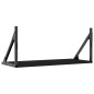 vidaXL Wandregale 2 Stk. Schwarz 60x25x25,5 cm Holzwerkstoff vidaXL Wandregale 2 Stk. Schwarz 60x25x25,5 cm Holzwerkstoff