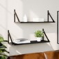 vidaXL Wandregale 2 Stk. Schwarz 80x25x25,5 cm Holzwerkstoff vidaXL Wandregale 2 Stk. Schwarz 80x25x25,5 cm Holzwerkstoff
