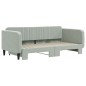 vidaXL Tagesbett Ausziehbar Hellgrau 90x190 cm Samt vidaXL Tagesbett Ausziehbar Hellgrau 90x190 cm Samt