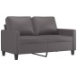 vidaXL 2-tlg. Sofagarnitur mit Kissen Grau Kunstleder vidaXL 2-tlg. Sofagarnitur mit Kissen Grau Kunstleder