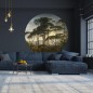 WallArt Fototapete Umbrella Pines in Italy Rund 190 cm WallArt Fototapete Umbrella Pines in Italy Rund 190 cm