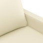 vidaXL 2-tlg. Sofagarnitur mit Kissen Creme Kunstleder vidaXL 2-tlg. Sofagarnitur mit Kissen Creme Kunstleder