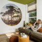 WallArt Fototapete Umbrella Pines in Italy Rund 190 cm WallArt Fototapete Umbrella Pines in Italy Rund 190 cm