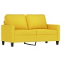 vidaXL 3-tlg. Sofagarnitur mit Kissen Hellgelb Stoff vidaXL 3-tlg. Sofagarnitur mit Kissen Hellgelb Stoff
