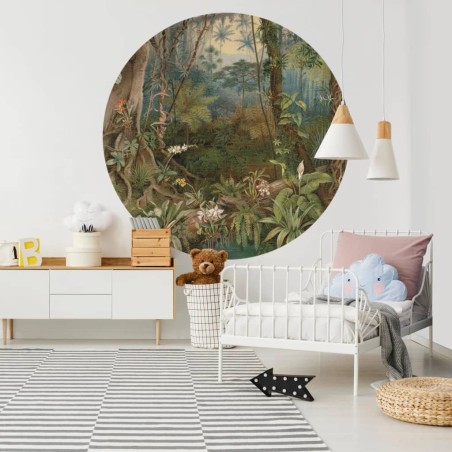 WallArt Fototapete In the Jungle Rund 190 cm