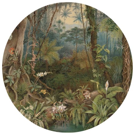 WallArt Fototapete In the Jungle Rund 190 cm