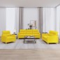 vidaXL 3-tlg. Sofagarnitur mit Kissen Hellgelb Stoff vidaXL 3-tlg. Sofagarnitur mit Kissen Hellgelb Stoff