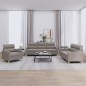 vidaXL 3-tlg. Sofagarnitur mit Kissen Taupe Stoff vidaXL 3-tlg. Sofagarnitur mit Kissen Taupe Stoff