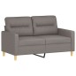 vidaXL 3-tlg. Sofagarnitur mit Kissen Taupe Stoff vidaXL 3-tlg. Sofagarnitur mit Kissen Taupe Stoff