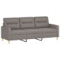 vidaXL 3-tlg. Sofagarnitur mit Kissen Taupe Stoff vidaXL 3-tlg. Sofagarnitur mit Kissen Taupe Stoff