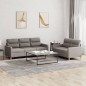 vidaXL 2-tlg. Sofagarnitur mit Kissen Taupe Stoff vidaXL 2-tlg. Sofagarnitur mit Kissen Taupe Stoff