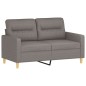 vidaXL 2-tlg. Sofagarnitur mit Kissen Taupe Stoff vidaXL 2-tlg. Sofagarnitur mit Kissen Taupe Stoff