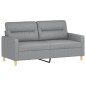 vidaXL 2-Sitzer-Sofa mit Zierkissen Hellgrau 140 cm Stoff vidaXL 2-Sitzer-Sofa mit Zierkissen Hellgrau 140 cm Stoff