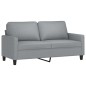 vidaXL 3-tlg. Sofagarnitur mit Kissen Hellgrau Stoff vidaXL 3-tlg. Sofagarnitur mit Kissen Hellgrau Stoff